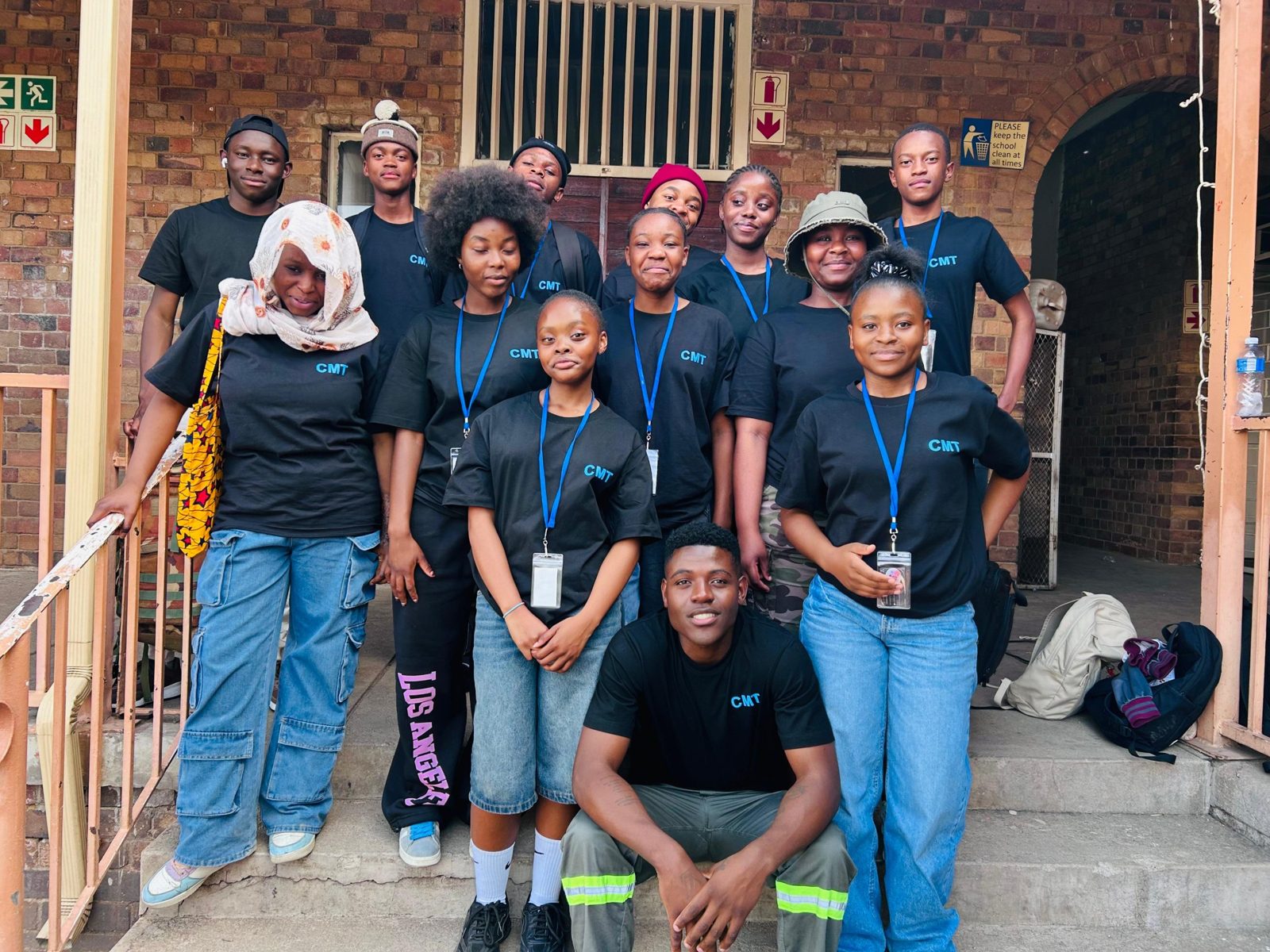 CMT learners and instructor on campus
